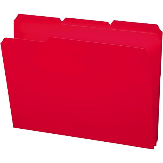 Picture of Smead Inn Dura File Folders, Letter Size, 1/3 Cut, Red, Box Of 24