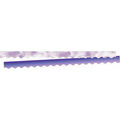 Picture of Barker Creek Double-Sided Scalloped Edge Borders, 2-1/4in x 36, Purple Tie-Dye And Ombre, Pack Of 13 Borders