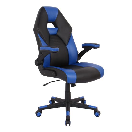 Picture of RS Gaming RGX Faux Leather High-Back Gaming Office Chair, Black/Blue, BIFMA Compliant