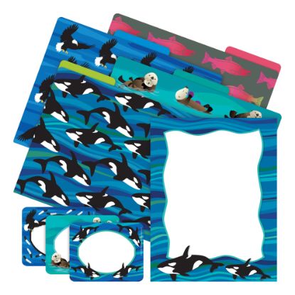 Picture of Barker Creek Get Organized Kit, Letter Size, Sea & Sky Whales