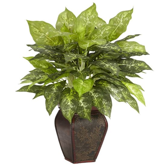 Picture of Nearly Natural 23inH Silk Dieffenbachia Plant With Decorative Vase