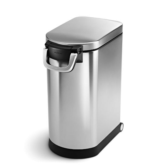 Picture of simplehuman Pet Food Can, 560 Oz, Brushed Silver