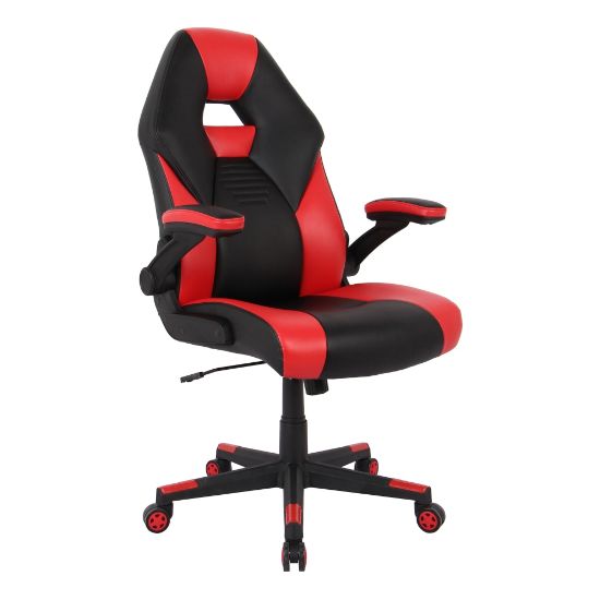 Picture of RS Gaming RGX Faux Leather High-Back Gaming Office Chair, Black/Red, BIFMA Compliant