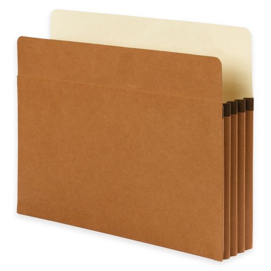 Picture of Smead SuperTab File Pockets, Straight Cut, Letter Size, 30% Recycled, Redrope, Box Of 25