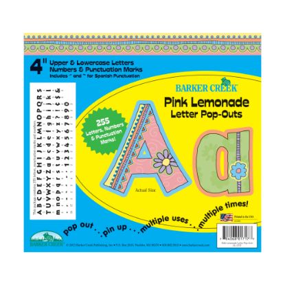 Picture of Barker Creek Letter Pop-Outs, 4in, Pink Lemonade, Set Of 255