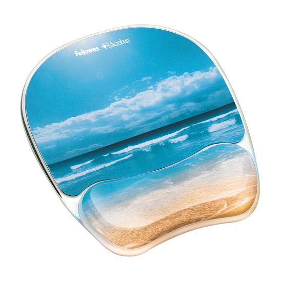 Picture of Fellowes Gel Mouse Pad With Wrist Rest, Sandy Beach