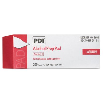 Picture of Sani Professional PDI Alcohol Prep Pads, 2-1/2in x 4in, White, Box Of 200 Pads