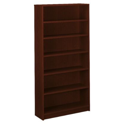 Picture of HON 1870-Series Laminate Modular Shelving Bookcase, 6 Shelves, 73inH x 36inW x 11-1/2inD, Mahogany