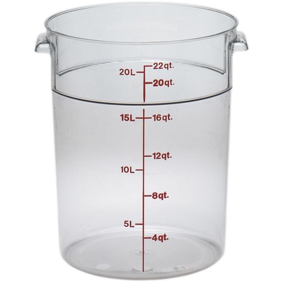 Picture of Cambro Camwear 22-Quart Round Storage Containers, Clear, Set Of 6 Containers