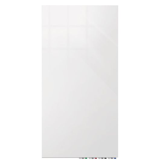 Picture of Ghent Aria Low-Profile Magnetic Glass Whiteboard, 72in x 48in, White