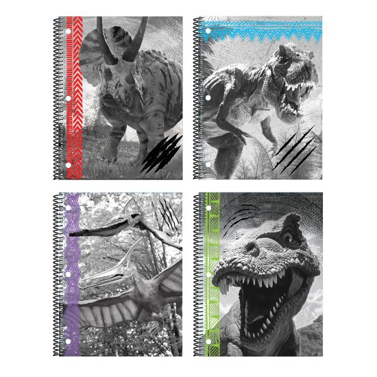 Picture of Inkology Spiral Notebooks, 8in x 10-1/2in, College Ruled, 140 Pages (70 Sheets), Dinosaurs, Pack Of 12 Notebooks