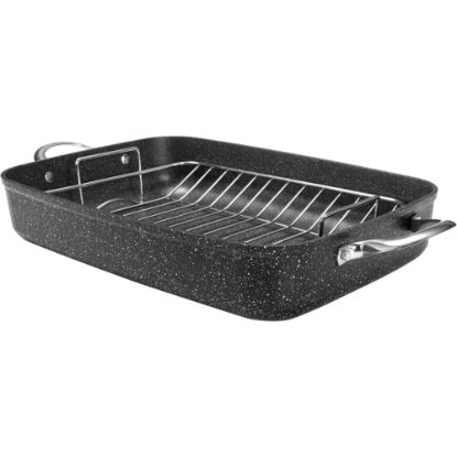 Picture of Starfrit The Rock Cookware - Roasting - Dishwasher Safe - Oven Safe - Black - Rock - Aluminum Body - 1