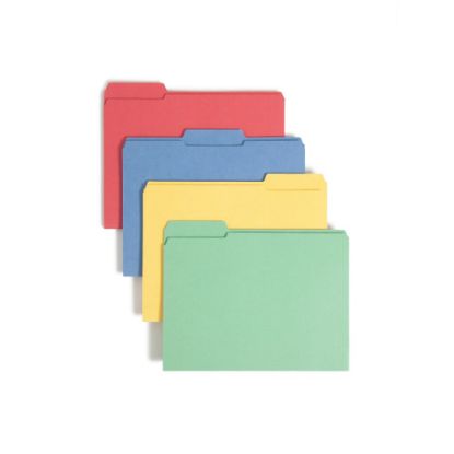 Picture of Smead Color File Folders, Letter Size, 100% Recycled, Assorted Colors, Box Of 100