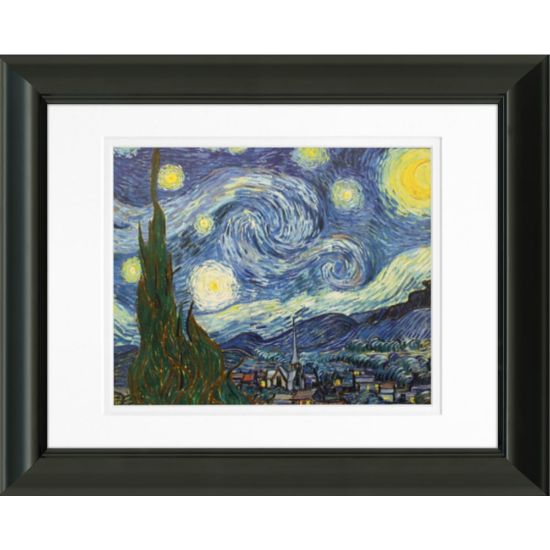 Picture of Timeless Frames Supreme & Addison Framed Inspirational Artwork, 11in x 14in, Black, Starry Night