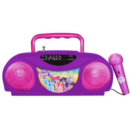 Picture of Sakar My Little Pony Portable Radio And Karaoke System With Microphone, 4inH x 7-1/2inW x 2-1/4in, Purple