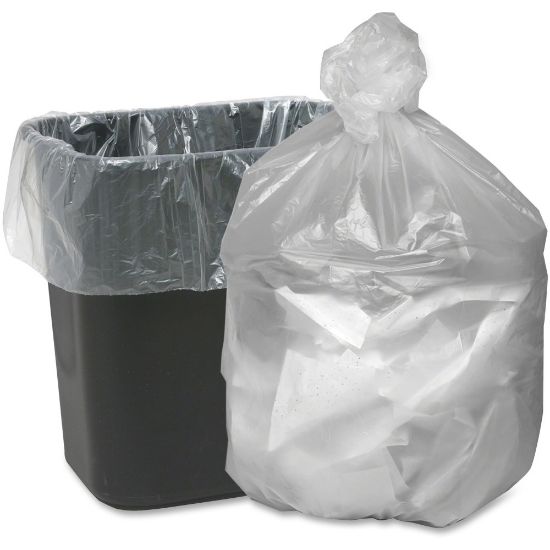 Picture of Webster 0.01 mil Trash Bags, 11 gal, 24inH x 24inW, Natural, 1000 Bags