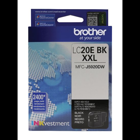 Picture of Brother LC20 Black Extra-High-Yield Ink Cartridge, LC20EBKS Environmental Program