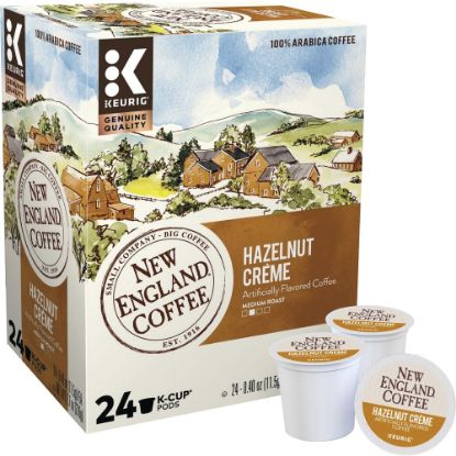 Picture of New England Coffee K-Cups, Medium Roast, Hazelnut Creme, Box Of 24 K-Cups