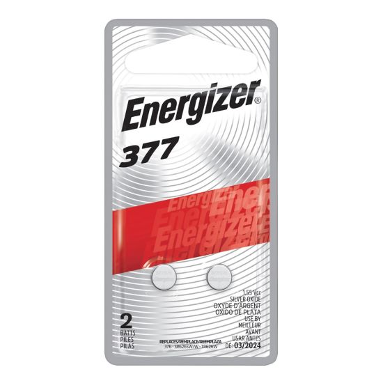 Picture of Energizer Coin Cell Batteries, 377, Pack Of 2