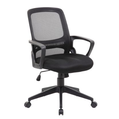 Picture of Boss Office Products Mesh Task Chair With Loop Arms, Black