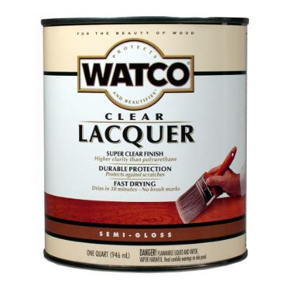 Picture of Watco Lacquer Clear Wood Finish, 32 Oz, Semi-Gloss, Pack Of 6 Cans