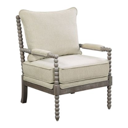 Picture of Office Star Abbott Chair, Linen/Brushed Gray