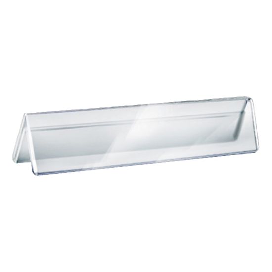 Picture of Azar Displays Acrylic Horizontal 2-Sided Nameplates, 2inH x 8-1/2inW x 3inD, Clear, Pack Of 10 Nameplates