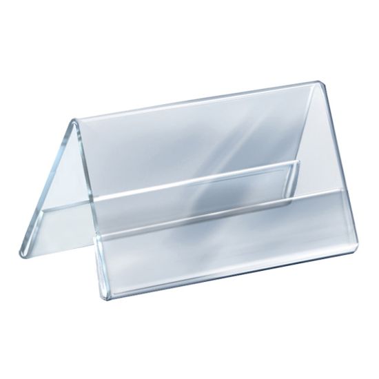 Picture of Azar Displays Acrylic Horizontal 2-Sided Nameplates, 5-1/2inH x 8-1/2inW x 3inD, Clear, Pack Of 10 Nameplates