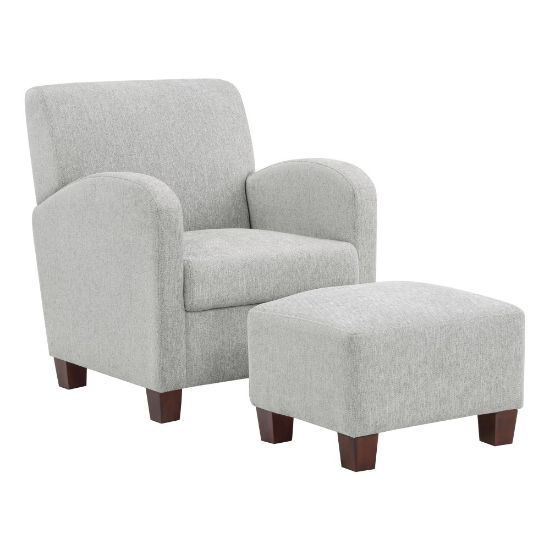 Picture of Office Star Aiden Chair With Legs And Ottoman, Smoke/Espresso