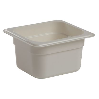 Picture of Cambro Camwear GN 1/6 Size 4in Food Pans, 4inH x 6-3/8inW x 7inD, White, Set Of 6 Pans