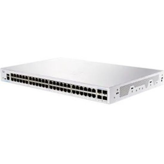 Picture of Cisco 250 CBS250-48T-4G Ethernet Switch - 48 Ports - Manageable - 2 Layer Supported - Modular - 4 SFP Slots - 48.64 W Power Consumption - Optical Fiber, Twisted Pair - Rack-mountable - Lifetime Limited Warranty