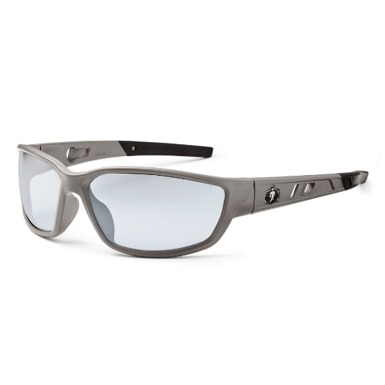 Picture of Ergodyne Skullerz Safety Glasses, Kvasir, Matte Gray Frame, Indoor/Outdoor Lens