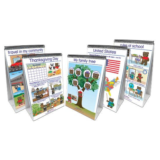 Picture of NewPath Learning Social Studies Readiness Flip Charts, Multicolor, Grades PK-2, Set Of 5 Charts