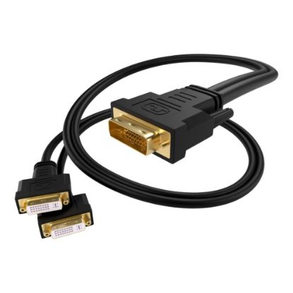 Picture of UNC Group - DVI splitter - dual link - DVI-D (M) to DVI-I (F) - 1 ft