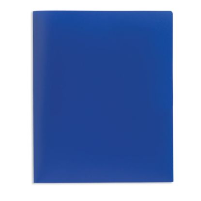 Picture of Office Depot Brand School-Grade 2-Pocket Poly Folder, Letter Size, Blue