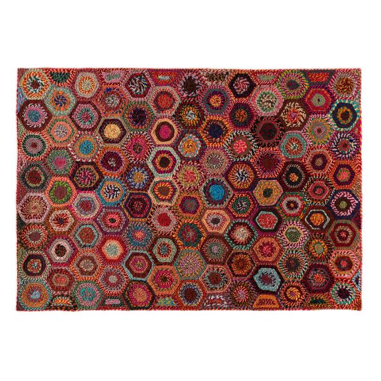 Picture of Baxton Studio Adailo Handwoven Fabric Area Rug, 5-1/4ft x 7-1/2ft, Multicolor