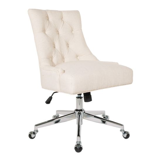 Picture of Office Star Amelia Office Chair, Linen/Chrome