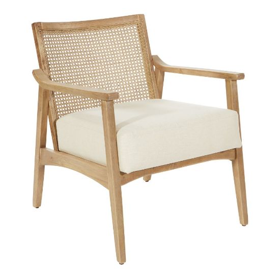 Picture of Office Star Alania Armchair, Linen Coastal Wash