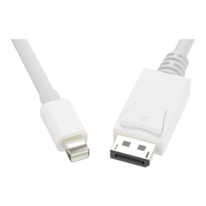 Picture of Unirise 6ft Mini Displayport to Displayport Cable, Male - Male, 32 AWG - 6 ft DisplayPort/Mini DisplayPort A/V Cable for Audio/Video Device - First End: 1 x Mini DisplayPort Digital Audio/Video - Male