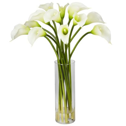 Picture of Nearly Natural 20inH Silk Mi Calla Lily Flower Arrangement With Vase