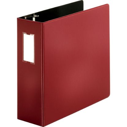 Picture of Business Source Slanted D-Ring Binders, 4in Ring, Burgundy