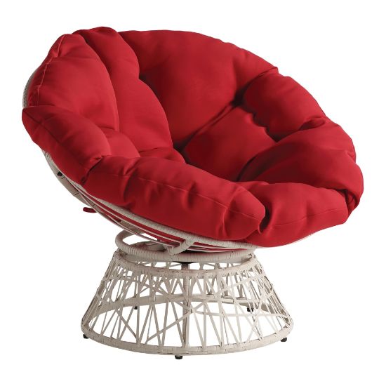 Picture of Office Star Wicker Papasan Chair, Red/Cream