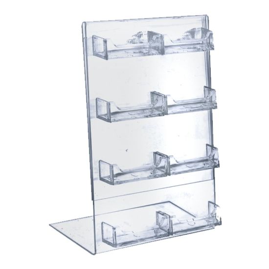 Picture of Azar Displays L-Shaped 8-Pocket Business/Gift Card Holders, 11inH x 8-1/2inW x 3inD, Clear, Pack Of 2 Holders