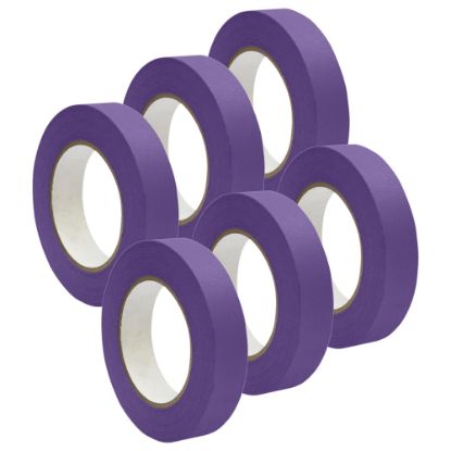 Picture of DSS Distributing Premium-Grade Masking Tape, 3in Core, 1in x 55 Yd., Purple, Pack Of 6