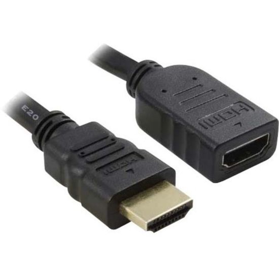 Picture of Unirise HDMI Extension Audio/Video Cable with Ethernet - 6 ft HDMI A/V Cable for Audio/Video Device - HDMI Male Digital Audio/Video - HDMI Female Digital Audio/Video - 10.2 Gbit/s - Extension Cable - Supports up to 4096 x 2160 - 24 AWG - 1