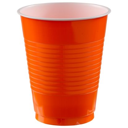 Picture of Amscan Plastic Cups, 18 Oz, Orange Peel, Set Of 150 Cups