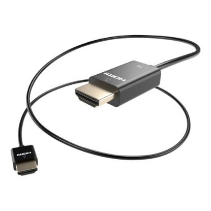 Picture of UNC Group Ultra Thin - HDMI cable - HDMI male to HDMI male - 6 ft - triple shielded - black - 1080p support