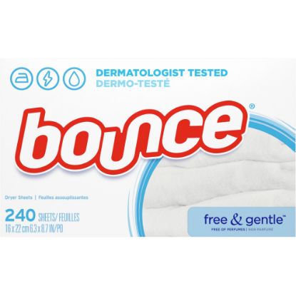 Picture of Bounce Free & Gentle Dryer Sheets - Sheet - 6.04in Width x 9in Length - 240 / Box - White