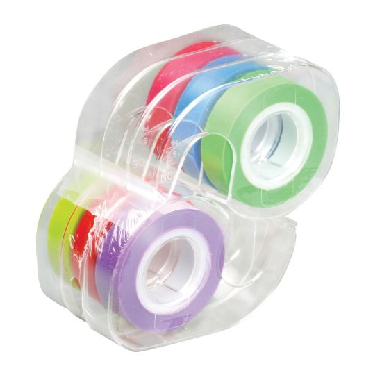 Picture of Lee Products Removable Highlighter Tape, 0.5in x 720in, Assorted Colors, Pack Of 6