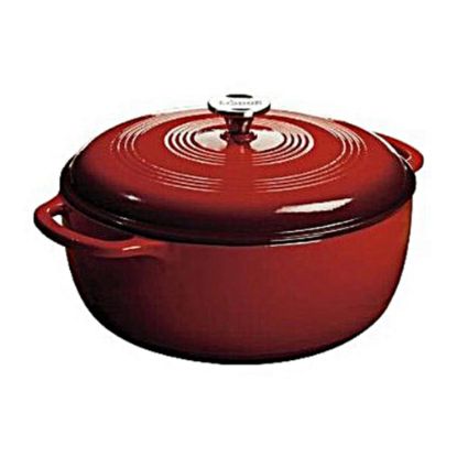 Picture of LODGE Dutch Oven With Lid, 7.5 Qt, 6-1/8inH x 12-5/8inW x 13-3/8inD, Island Spice Red